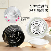 Orchid Pot Double-Layer Breathable Root Control Planter for Hydroponics and Moss Culture