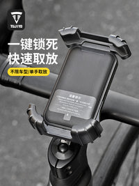 Bicycle Phone Mount Shockproof Handlebar Stem Navigation Holder for Mountain Road Bikes