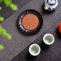 Bakelite Lotus Rhyme Teapot Tray for Dry Brewing Tea Ceremony