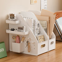 Desktop Pegboard Storage Basket for Dorm Desk Stationery Books Office Files