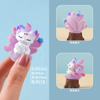 Mythical Nine-Tailed Fox Resin Desktop Ornament