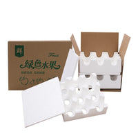 Fruit Shipping Box with Foam Trays for Pears, Apples, Peaches - 5/10kg Capacity