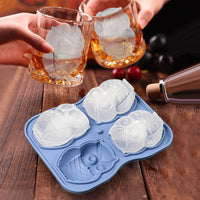 Whiskey Ice Ball Maker Mold Food-Grade Silicone Ice Cube Tray Set