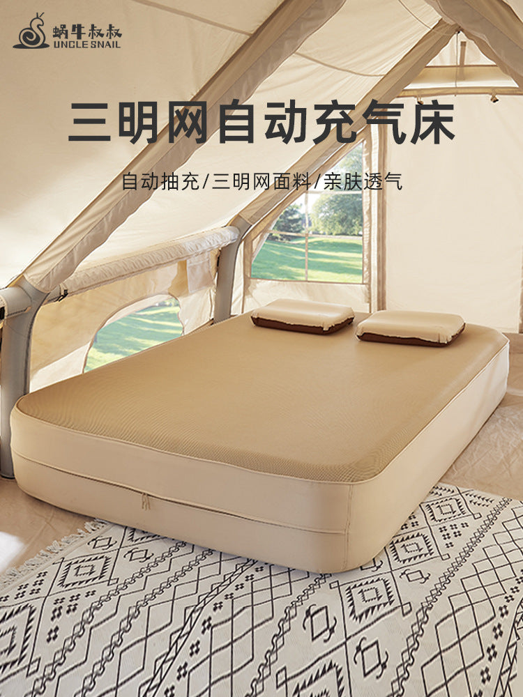 Uncle Snail Outdoor Inflatable Air Mattress for Camping Tent, Automatic Single/Double Air Bed