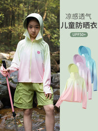 Kids' UV Protection Hoodie Jacket Lightweight Sun Protection Coat for Boys and Girls