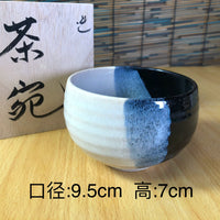 Japanese Vintage Matcha Bowl Ceramic Tea Ceremony Chawan with Wooden Box