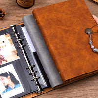 DIY Photo Album Scrapbook for Instant Photos and Cards, 6-inch Picture Collection Book