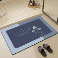 Cartoon Animal Diatomaceous Earth Bath Mat Quick Dry Non-Slip Absorbent Floor Mat for Bathroom Entryway