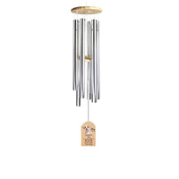 Pet Memorial Wind Chime with Engravable Wooden Top and Aluminum Tubes