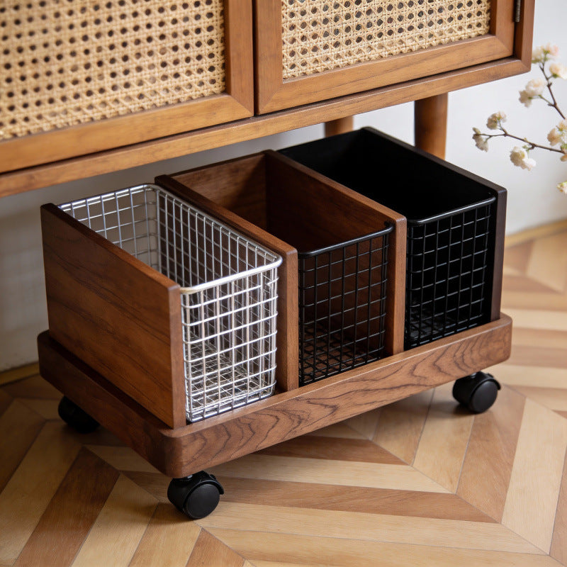Slim Rolling Laundry Hamper Cart with Storage Shelves for Bathroom and Laundry Room