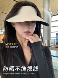 Seamless Wide Brim Sun Visor for Women, UV Protection, Sports & Cycling
