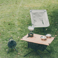 Portable Aluminum Alloy Folding Camping Table with Mesh Storage for Outdoor Picnic & RV Travel