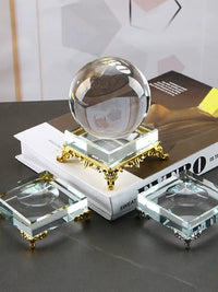 Crystal Ball Display Stand Metal Sphere Holder with Concave Base for Ornaments