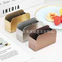 Stainless Steel Square Tissue Box Holder for Dining Tables and Counters