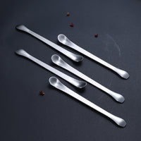 Long Handle Stainless Steel Double-Sided Stirring Spoon for Coffee, Milk Tea, and Kitchen Seasoning