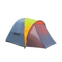 3-4 Person Double-Layer Family Camping Tent with Awning