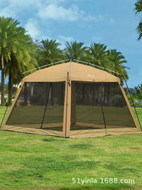 Outdoor Camping Mesh Canopy Tent Sunshade for Picnic BBQ Rain Sun Wind Mosquito Protection