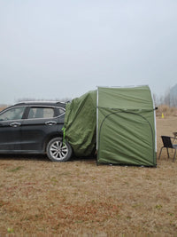 SUV Car Tent with Bicycle Tent Extension, Outdoor Camping Shelter with Mesh and Awning