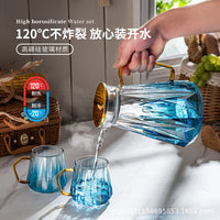 High-End Heat-Resistant Glass Pitcher and Tumbler Set for Cold Beverages and Tea
