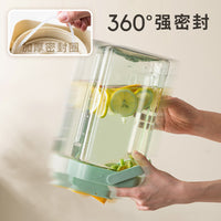 Refrigerator Cold Water Pitcher with Faucet, Large Capacity Beverage Dispenser for Home, High Temperature Resistant Juice Kettle