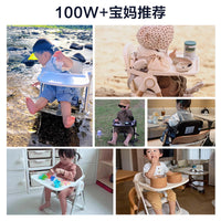 Portable Foldable Baby High Chair with Safety Harness for Travel and Home Dining
