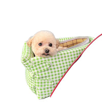 Pet Car Seat Booster with Armrest Console, Washable Portable Dog Cat Travel Bed for Small Medium Pets