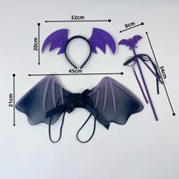 Halloween Spider Bat Wing Costume Set for Women - Photo Prop, Party Decor & Cosplay