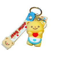 Cute Cartoon Butter Bear Keychain for Bags and Gifts