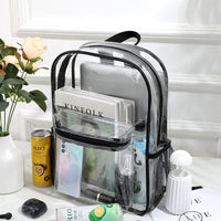 Transparent PVC Waterproof Backpack Large Capacity Student School Bag for Men and Women