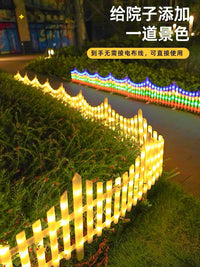 Solar/Plug-in Fence Lights Outdoor Decorative LED Strip for Garden Patio Christmas Ambiance