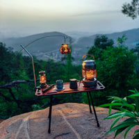 Portable Aluminum Alloy Camping Lantern Stand and Tabletop Organizer