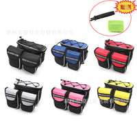 Waterproof Bicycle Front Frame Bag, 4-in-1 Top Tube Pouch, Multifunctional Cycling Saddle Bag for Mountain Bikes