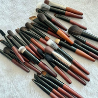 Mini Travel Makeup Brush Set with Portable Bag for Powder Blush Nose Shadow