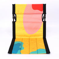 Portable Folding Beach Garden Lounge Chair with Backrest and Mat