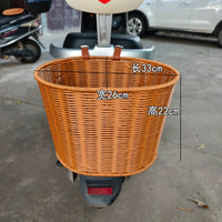 Universal Reinforced Electric Bicycle Rear Basket with Lid for Shopping and Storage