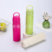 Stainless Steel Insulated Water Bottle with Wide Mouth and Handle for Outdoor Sports