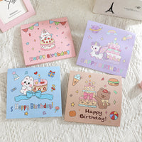 3D DIY Birthday Card Kit, Foldable Cake Design, No Cutting Required, Creative Greeting Card Material Pack
