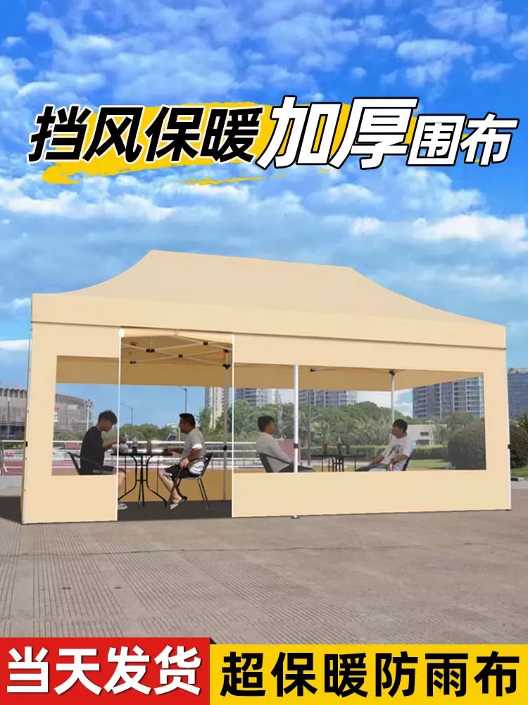 Outdoor Pop-Up Canopy Tent with Sidewalls for Sun and Rain Protection