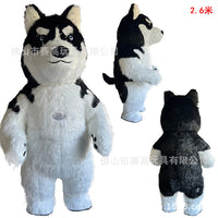Inflatable Husky Dog Mascot Costume for Adults