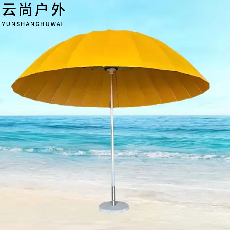 Outdoor Fiberglass Patio Umbrella with Aluminum Pole for Beach, Pool, and Garden