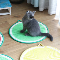 Hand-Woven Cotton Rope Cat Paw Pad - Scratch-Resistant Pet Sleeping Mat