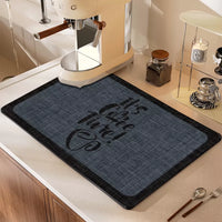 Coffee Machine Countertop Mat Absorbent Quick Dry Non-Slip Kitchen Dish Drying Mat Bar Mat
