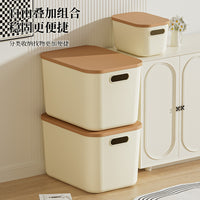 Stackable Storage Bin with Lid for Toys, Snacks, Cosmetics, and Clothes