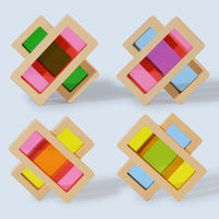 Montessori Acrylic Rainbow Stacking Blocks for Sensory Balance Training and Creative Play