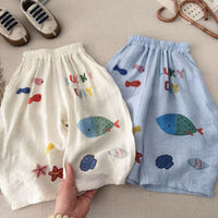 Kids' Breathable Cartoon Casual Pants for Summer