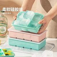 Silicone Ice Cube Tray for Whiskey and Cocktails, Large Square Ice Mold for Home Bar and Commercial Use
