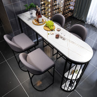 Nordic Slate Bar Table Dining Table with Chairs for Home Kitchen Living Room
