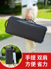 Alto Saxophone Gig Bag with Large Side Pockets, Portable Backpack Style Instrument Case