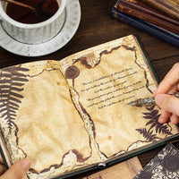 Vintage Kraft Paper Journal Notebook with Hardcover and Decorative Pages