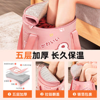 Portable Foldable Foot Spa Bucket for Soaking Feet and Calves, Insulated Deep Basin